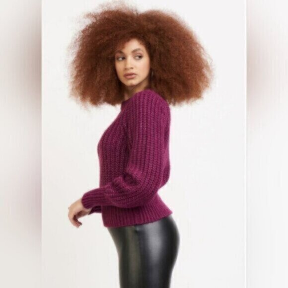 DEX Loose  Knit Sweater Magenta NWT Sz Small - Picture 3 of 12